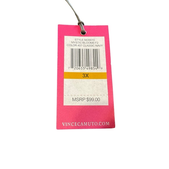 Vince Camuto Blue Puff Sleeve Blouse - Picture 6 of 8